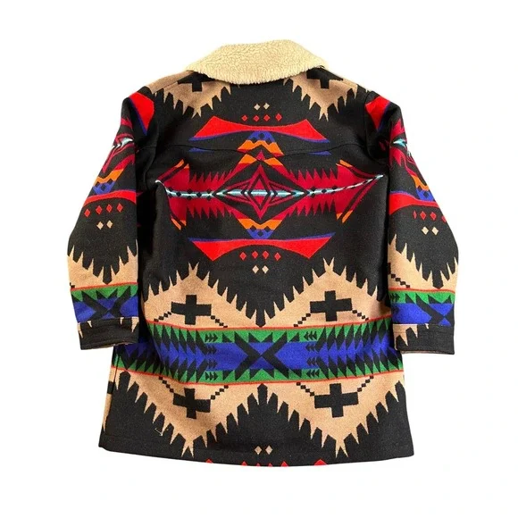 Pendleton High Grade Westernwear Jacket Mens 42 Multicolor Wool Southwest Borg